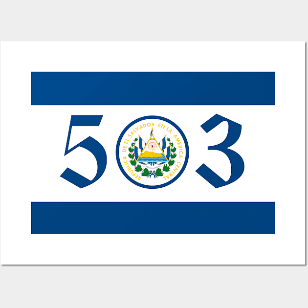 503 El Salvador flag Wall Art by Estudio3e